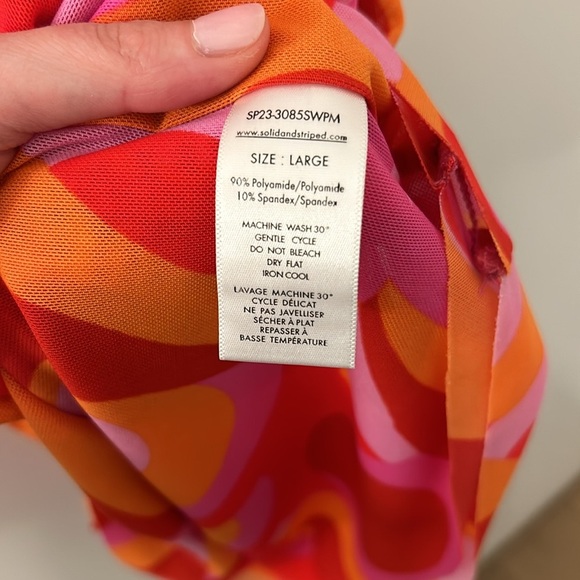 Solid & Striped The Garcelle Printed Mesh Size Dress Size L NWT - Picture 11 of 11